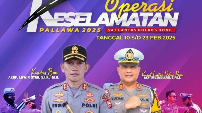 Satlantas Polres Bone Akan Gelar Ops Keselamatan Pallawa 2025,11 Sasaran Khusus Penindakan